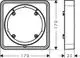 Hansgrohe Verlängerungsrosette mit quadratischer Form, abgerundeten Kanten und zentralem Befestigungsbereich, geeignet für die Montage an der Wand.